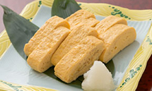 Japanese rolled omelet using locally raised chicken eggs